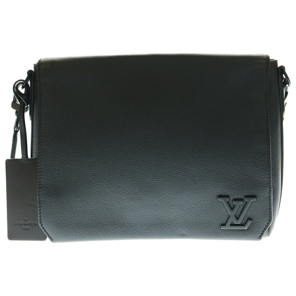 Louis Vuitton LV Aerogramme Take Off Messenger Bag Shoulder Black Leather